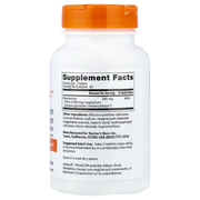 A white plastic bottle of a dietary supplement with an orange cap, showing the Supplement Facts label on a white background.