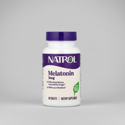 NATROL Melatonin 3mg sleep supplement bottle with label front view display
