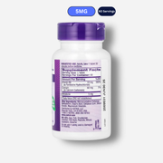 The supplement facts of natrol melatonin 5mg
